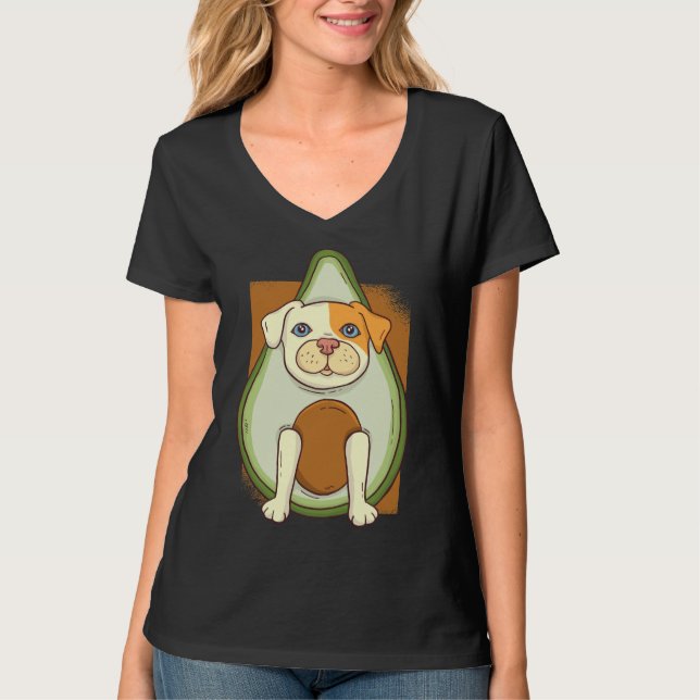T-shirt Pitbull mignon Dans Avocado Pitbull Amour Avocado (Devant)
