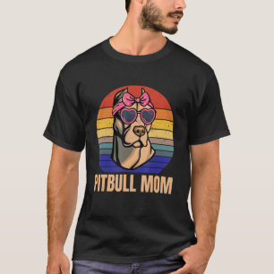 T-shirt Pitbull Mom Love Pitbulls mignon Pit Bull race