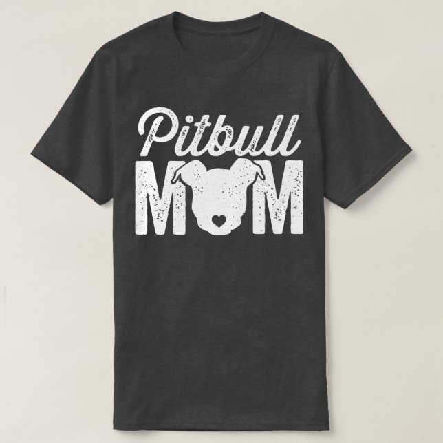 T-shirt Pitbull Mom White (Design devant)