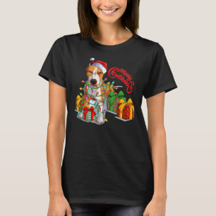 T-shirt Pitbull Noël Joyeux Pitmas Père Noël