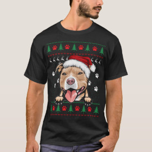 T-shirt Pitbull Noël laid Funny Pit Bull Lover