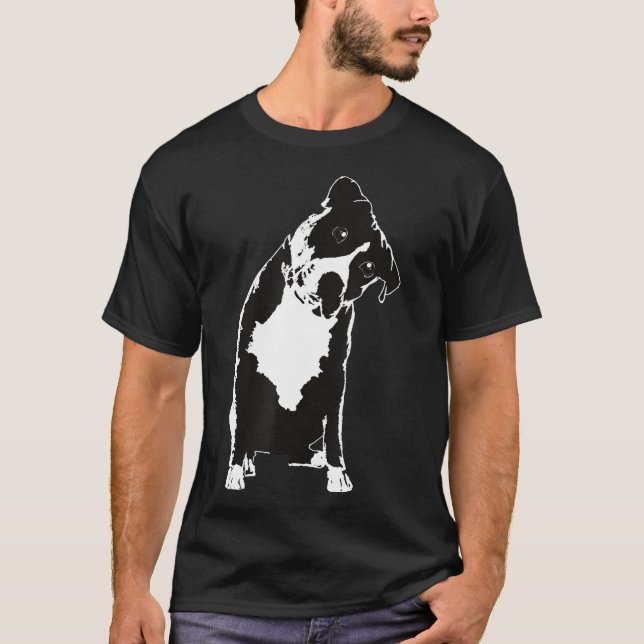 T-shirt Pitbull noir mignon - Nouveau (Devant)