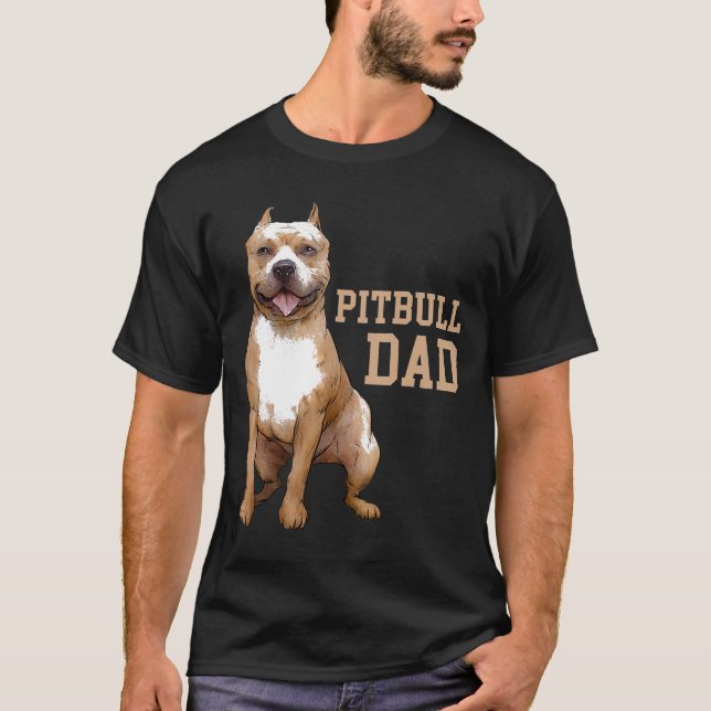 T-shirt Pitbull Papa Pittie Dog Bully Pit Bull Papa Pères (Devant)