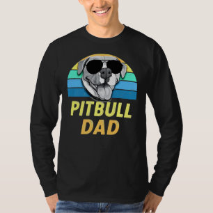 T-shirt Pitbull Papa Retro Funny Pit Bull Sensibilisation