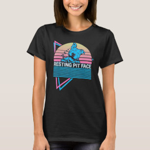 T-shirt Pitbull Pit Bull Rétro au Repos Visage de Pit