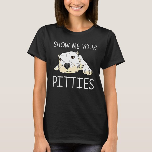 T-shirt Pitbull Pour Hommes Femmes Animaux Animaux de Chie (Devant)