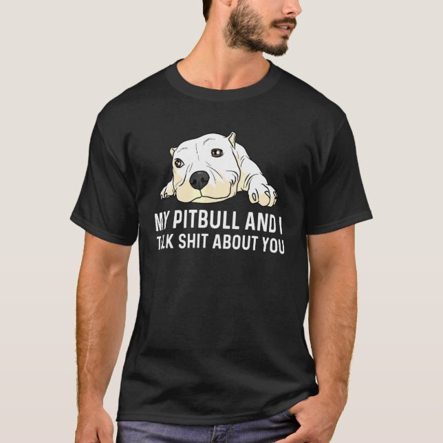 T-shirt Pitbull Pour Hommes Femmes Animaux Animaux de Chie (Devant)