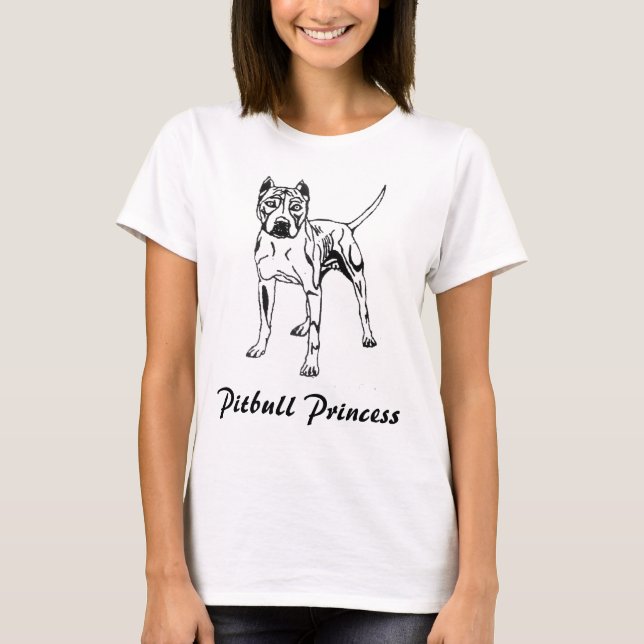 T-SHIRT PITBULL PRINCESS WOMENS SHIRT (Devant)