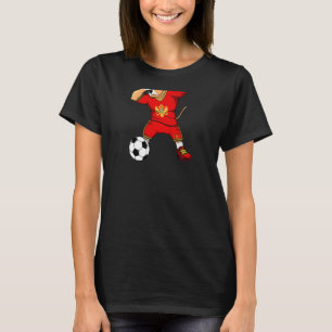 T-shirt Pitbull qui fait dab en jersey de football Monténé