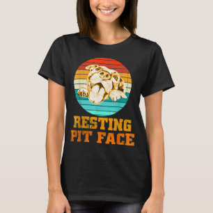 T-shirt Pitbull Repose Pit Face Pitbull Chiens Vintages Ai