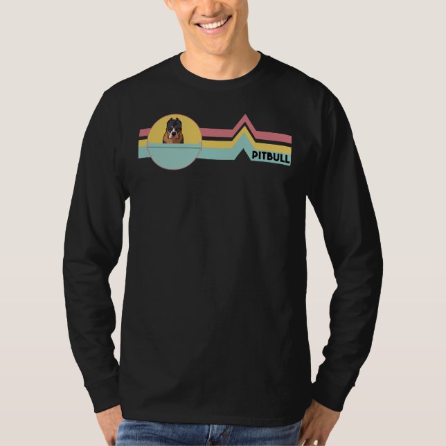 T-shirt Pitbull Retro War Chien Maman (Devant)