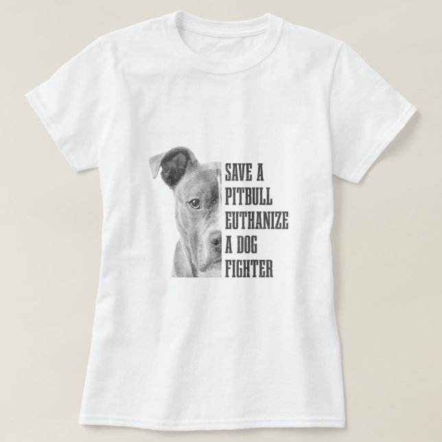 T-shirt Pitbull Sauvez Un Pitbull Drôle Chien Secourir Pit (Design devant)