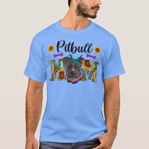 T-shirt Pitbull Sunflower Maman, Pitbull Amoureux des chie