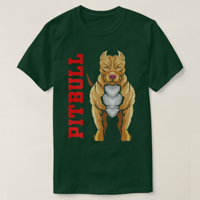 T-shirt Pitbull Terrier Chien Muscle Pit Bull Agressive (Design devant)