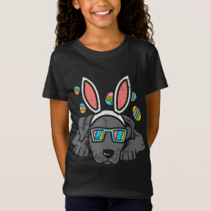 T-Shirt Pitbulle lapin Oreilles Verres OEufs de Pâques mig