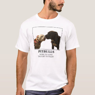 T-shirt Pitbulls - soutenu pour aimer le blanc - LRBBC
