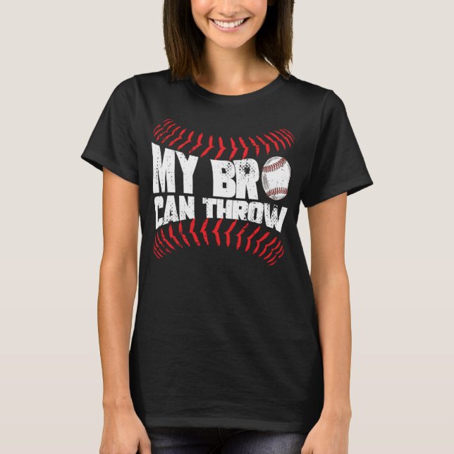 T-shirt Pitcher de baseball Funny Frère Soeur (Devant)