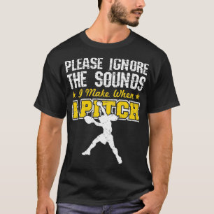 T-shirt Pitcher de softball Amusant Grunt S'Il Vous Plaît