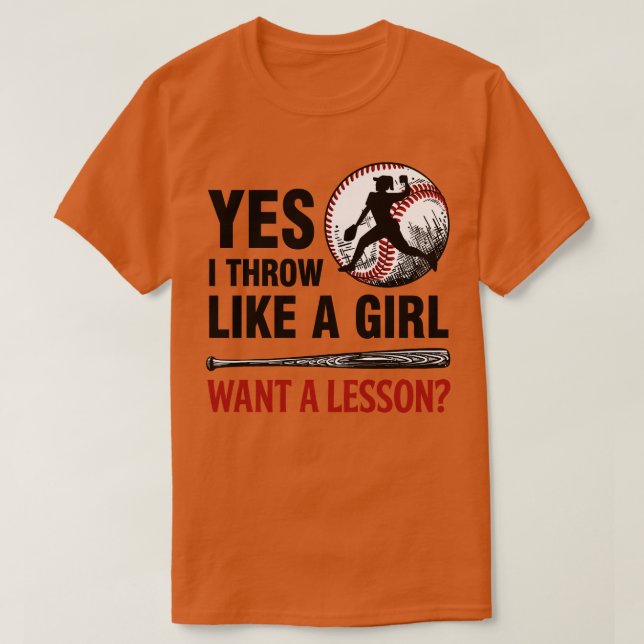 T-shirt Pitcher femme de baseball (Design devant)