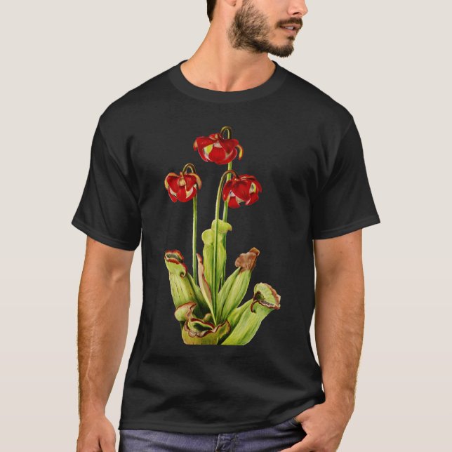 T-shirt Pitcherplant pourpre - Sarracenia Purpurea- (Devant)