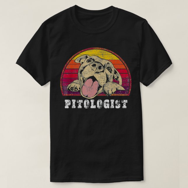 T-shirt Pitologist Pit Bull, Pitty, Velvet Hippo Pitbull (Design devant)