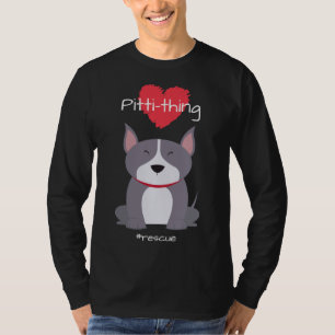 T-shirt Pitti Thing Love Pit Bull Mix Secourt Amoureux des