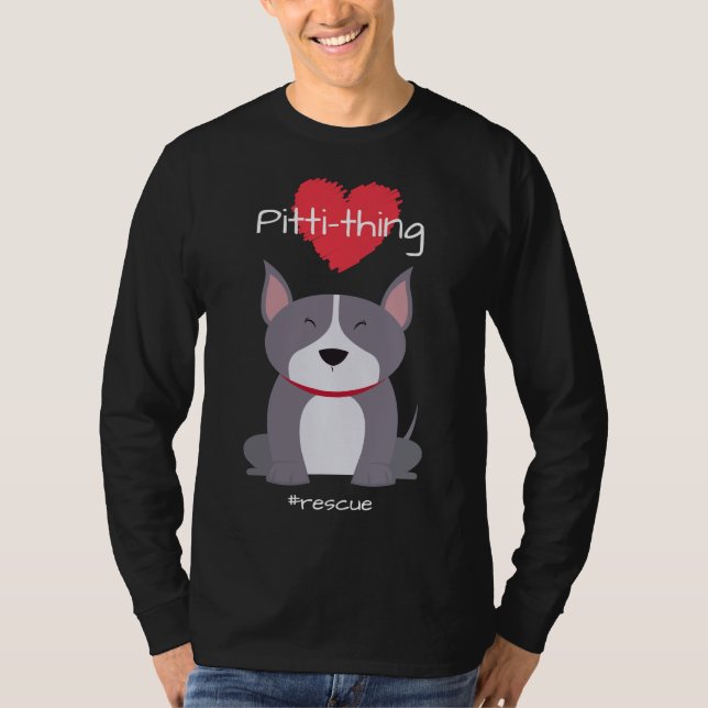 T-shirt Pitti Thing Love Pit Bull Mix Secourt Amoureux des (Devant)