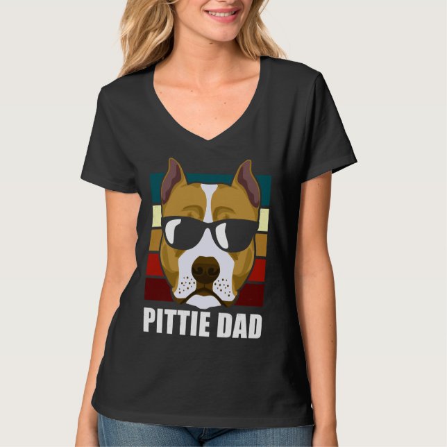 T-shirt Pittie Dad American Pit Bull Terrier Propriétaire (Devant)