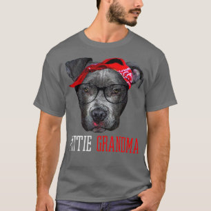T-shirt Pittie Grandma Granny Pitbull Amoureux de les chie