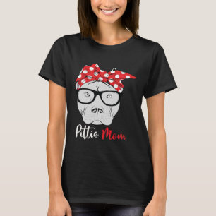 T-shirt Pittie Maman Pitbull Chien Fête des mères Mères Fe