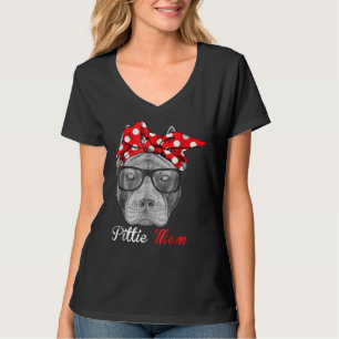 T-shirt Pittie Maman Pour Les Amoureux de les chiens Pitbu