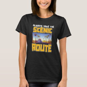T-shirt Pittoresque vue sacs emballés pays étranger loin d