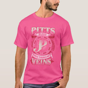 T-shirt Pitts Nom De Famille, Se Déplace À Travers Mes Vei
