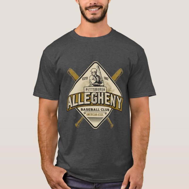 T-shirt Pittsburgh Allegheny Baseball Club - 1882 (Devant)