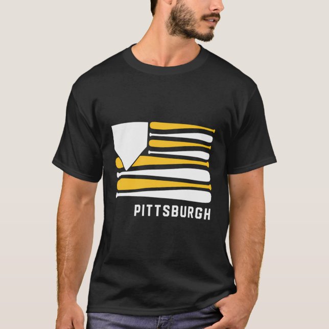 T-shirt Pittsburgh Baseball Est Américain (Devant)