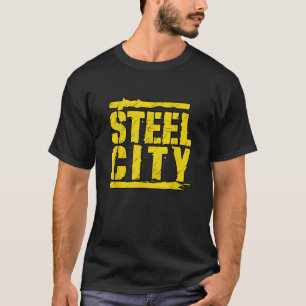 T-shirt Pittsburgh Black and Yellow Pennsylvania Steel Cit