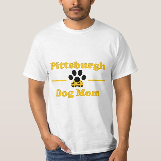 T-shirt Pittsburgh Dog Mom  (Devant)