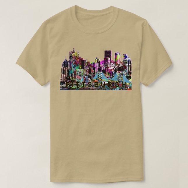 T-shirt Pittsburgh en graffiti (Design devant)