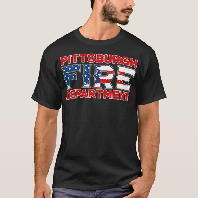 T-shirt Pittsburgh Fire Secourt Department Pennsylvanie (Devant)