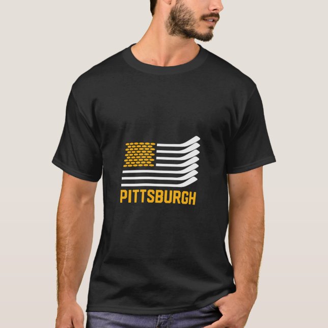 T-shirt Pittsburgh Hockey Est Américain (Devant)