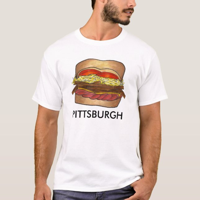 T-shirt Pittsburgh PA Coleslaw Sandwich avec Fries Food Te (Devant)