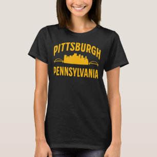 T-shirt Pittsburgh Pennsylvania Steel City Skyline 412 Hom