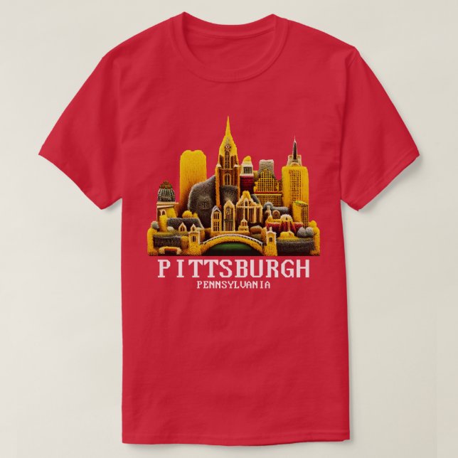 T-shirt Pittsburgh Pennsylvanie (Design devant)