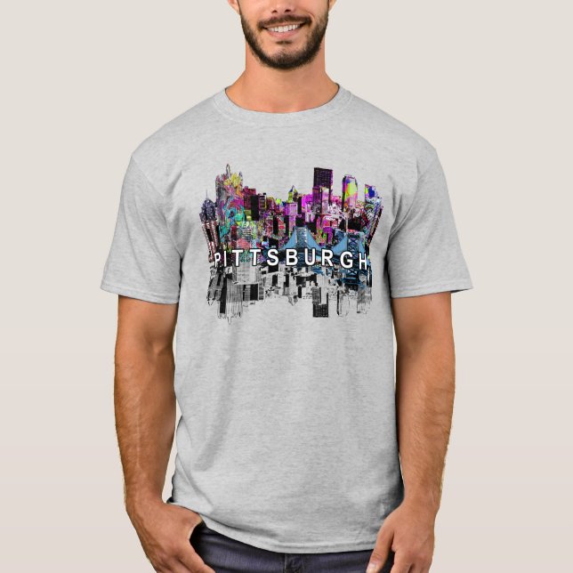 T-shirt Pittsburgh, Pennsylvanie en graffiti (Devant)
