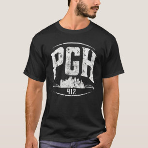 T-shirt Pittsburgh Pennsylvanie Steel City Skyline Pgh Mai