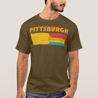 T-shirt Pittsburgh Pennsylvanie Vintage Souveni en détress