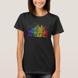 T-shirt Pittsburgh Pride Skyline Défilé de la fierté de P