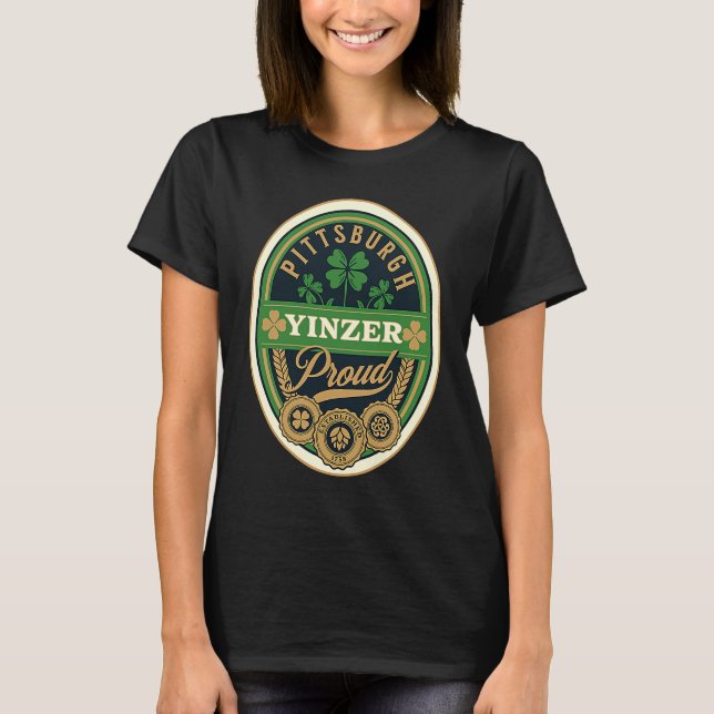 T-shirt Pittsburgh St Patricks Day Steel City Yinzer Irish (Devant)