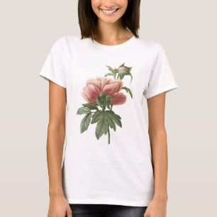 T-shirt pivoine (espèces de Paeonia) par Redouté