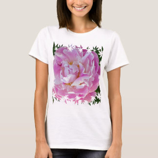 T-shirt Pivoine rose